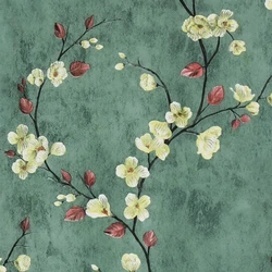 10M Vintage Floral Green Peel And Stick Retro European Style Self-adhesive Waterproof Wallpapers Living Room Bedroom Renovation