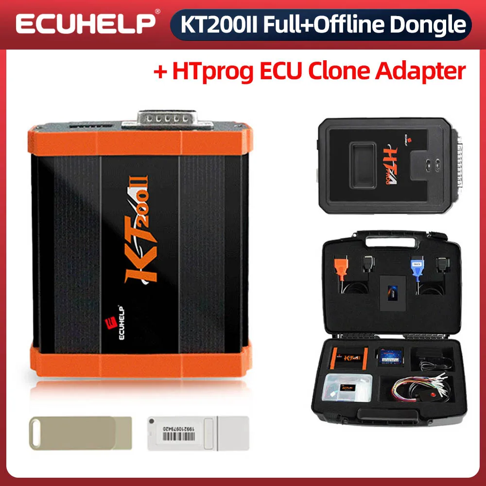 

ECU-программатор ECUHELP KT200II, Автономная рабочая станция, Чип ECU для настройки OBD/BOOT/BDM/JTAG + HTprog, адаптер клонирования ECU с блоком питания