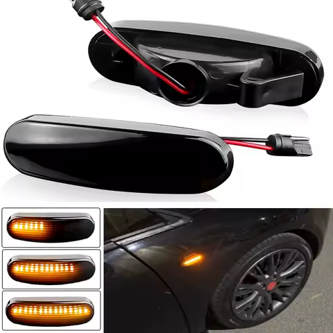 2x Turn Signal Lamp LED Side Marker Lights for Fiat Grande Panda Grande Punto Doblo Fiorino Linea Idea Multipla Qubo Stilo Multi