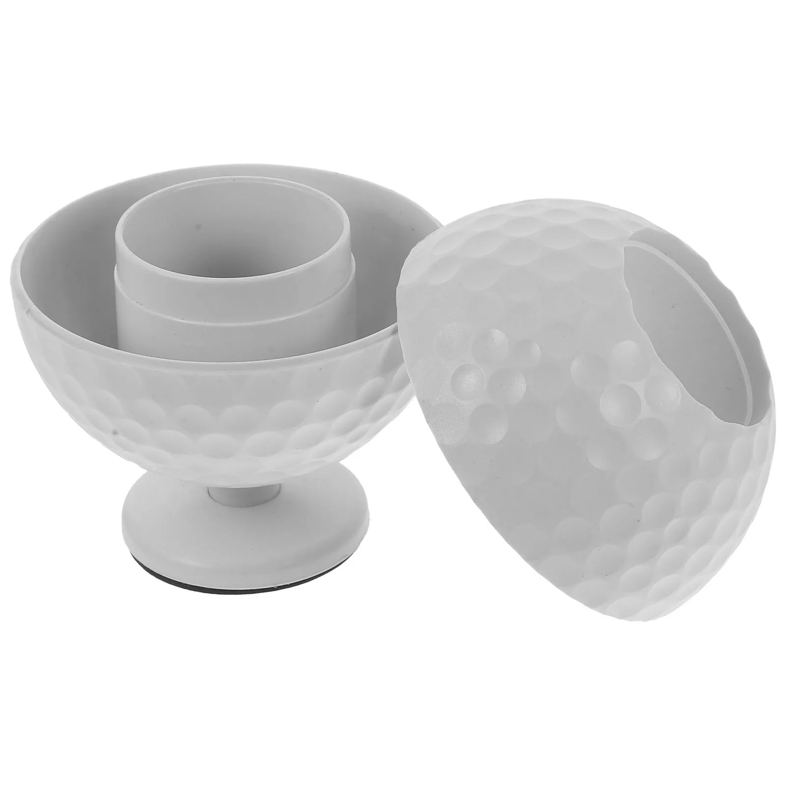 

Golf Ball Pen Holder ABS Desktop Stationery Storage Organizer Office Pencil Cup Makeup Brush Holder Decorative Desk Container