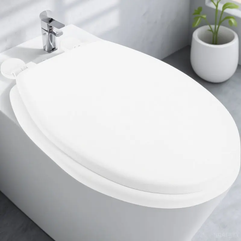 

Утолщенная крышка для унитаза, прочная, гладкая, круглая, с прокладкой, подарок на новоселье, простая установка, необходимая вещь для дома, для малышей