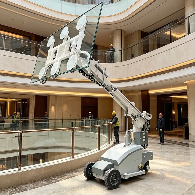 Vacuum Glass Lifter Mobile Glass Handling Equipment Electric Suction Machine for Window Glass Installation Projects