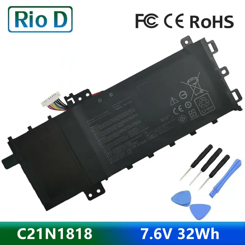 

C21N1818 7.6V 32Wh Laptop Battery For Asus VivoBook Pro 14 15 X509JA X509MA X509UA X512UB F509FA X412DA A412FA X412FJ R424FA