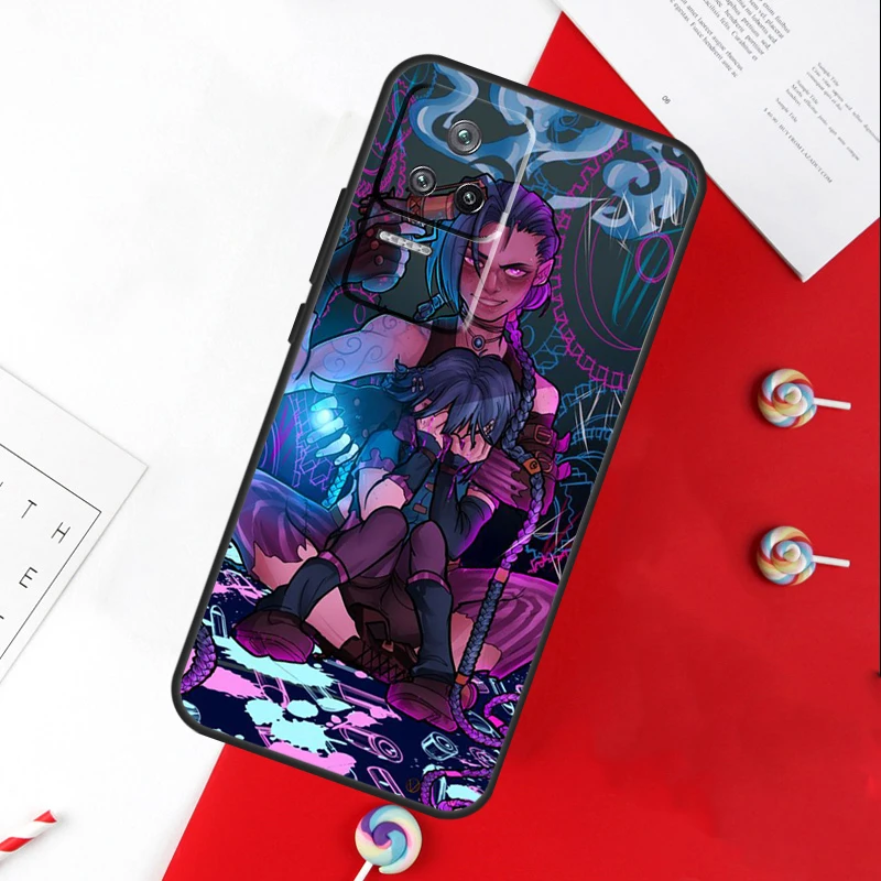 Jinx Arcane Case For Xiaomi 13 12 Lite 12X 11T 12T Pro Cover For POCO F5 X5 X3 Pro X4 F4 GT F3 C40 M5s