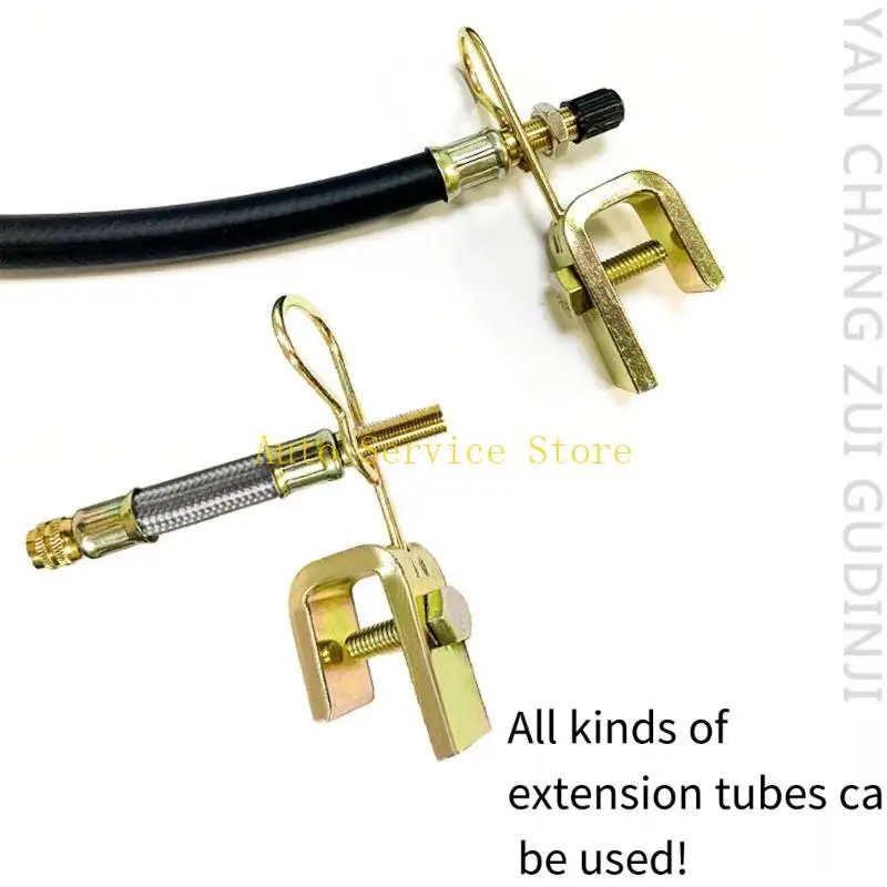 462A Truck Twin Wheel Clamp Holder Single Clip Screw Tire Valves Extension Holder