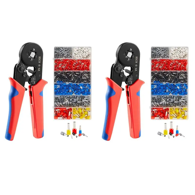 

Crimping Tools Wire Pliers - 2500 PCS Wire Ferrules With Crimpers Pliers Kit For Electricians, Adjustable Ratchet Tools-ABQU