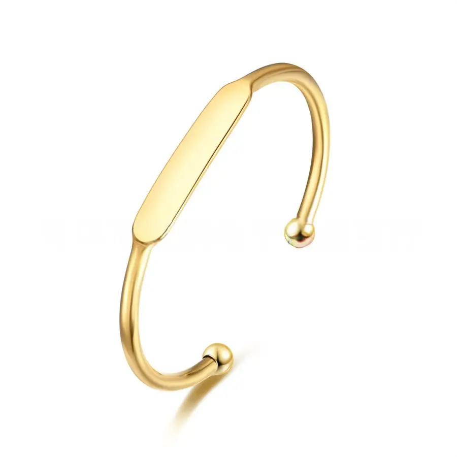 10pcs Simple Stainless Steel Bracelet Adjustable Bracelet For Women Laser Engraved LOGO Fashion Jewelry Accessories