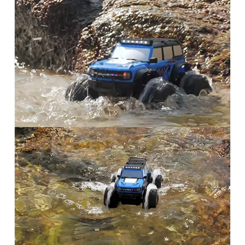 1:18 Rc Auto 2.4ghz Tesla Mostro Anfibio Impermeabile Rc Auto Fuoristrada Veicolo Per Sabbia e Waterlong Range Ragazzi Regalo