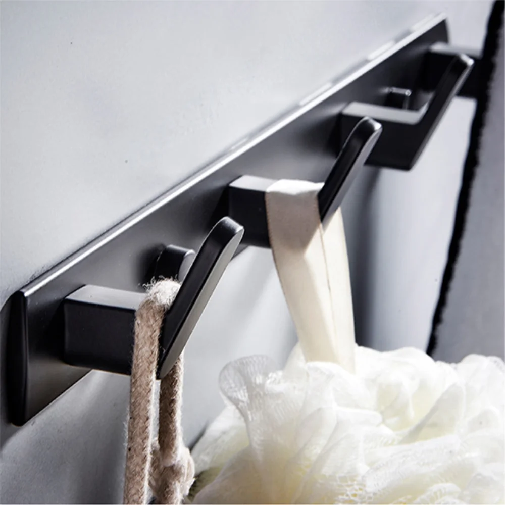 Bathroom Hanger Hook Coat Rack Towel Clothes Shelf Hat Hook Wall Rack for Kitchen Bedroom Door Rack Hallway Balcony Clothes Hook