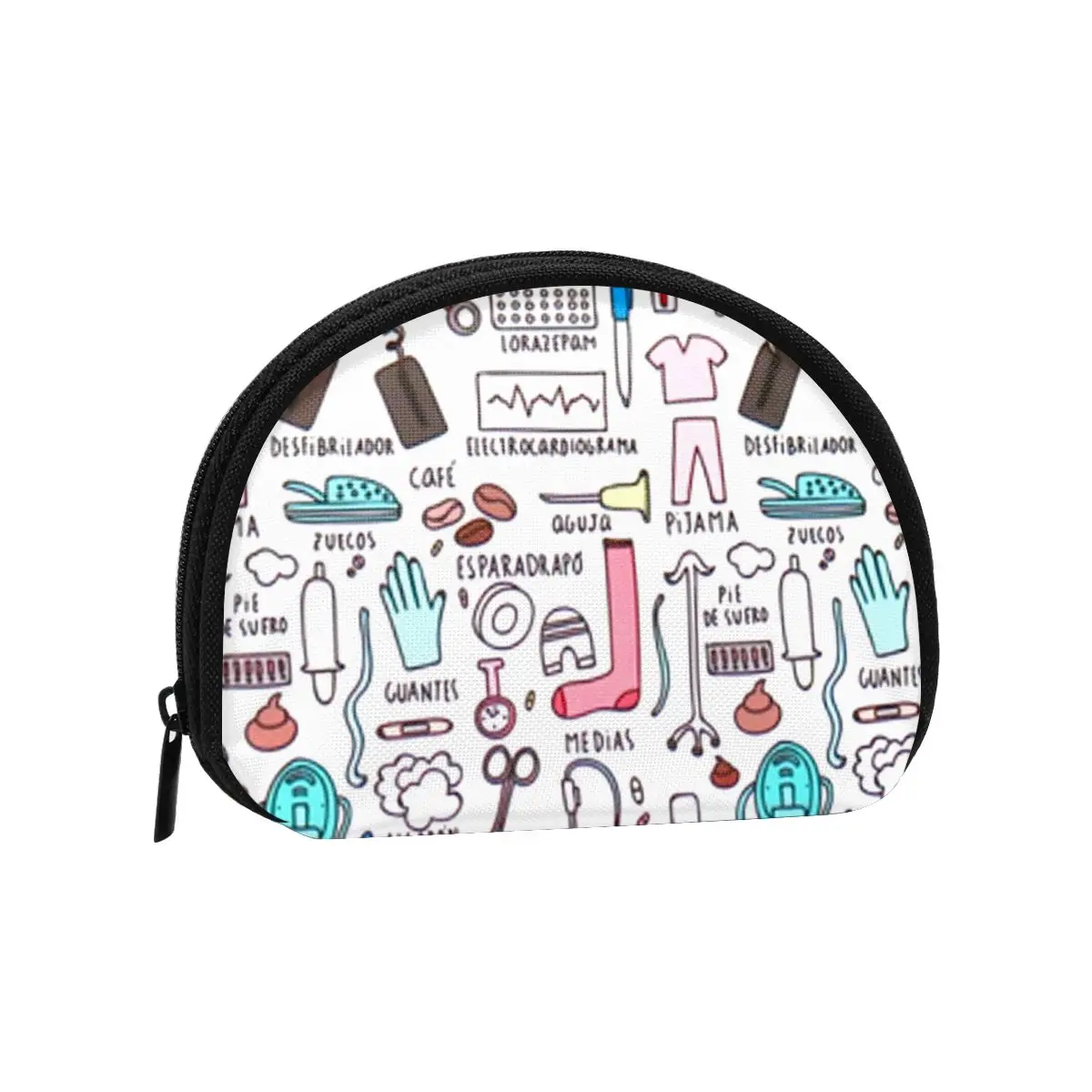 

NOISYDESIGNS Cartoon Nurse Print Women Coin Purse Cloth Fabric Printing Zip Nurse Wallet Small Mini Change Bag Dropshipping