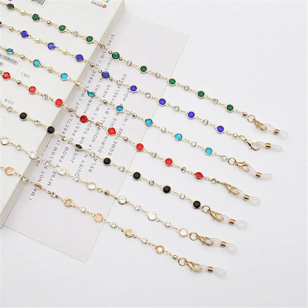 Vintage Crystal Long Eyeglass Lanyard Eye wear Accessories Glasses Chain Glasses Necklace