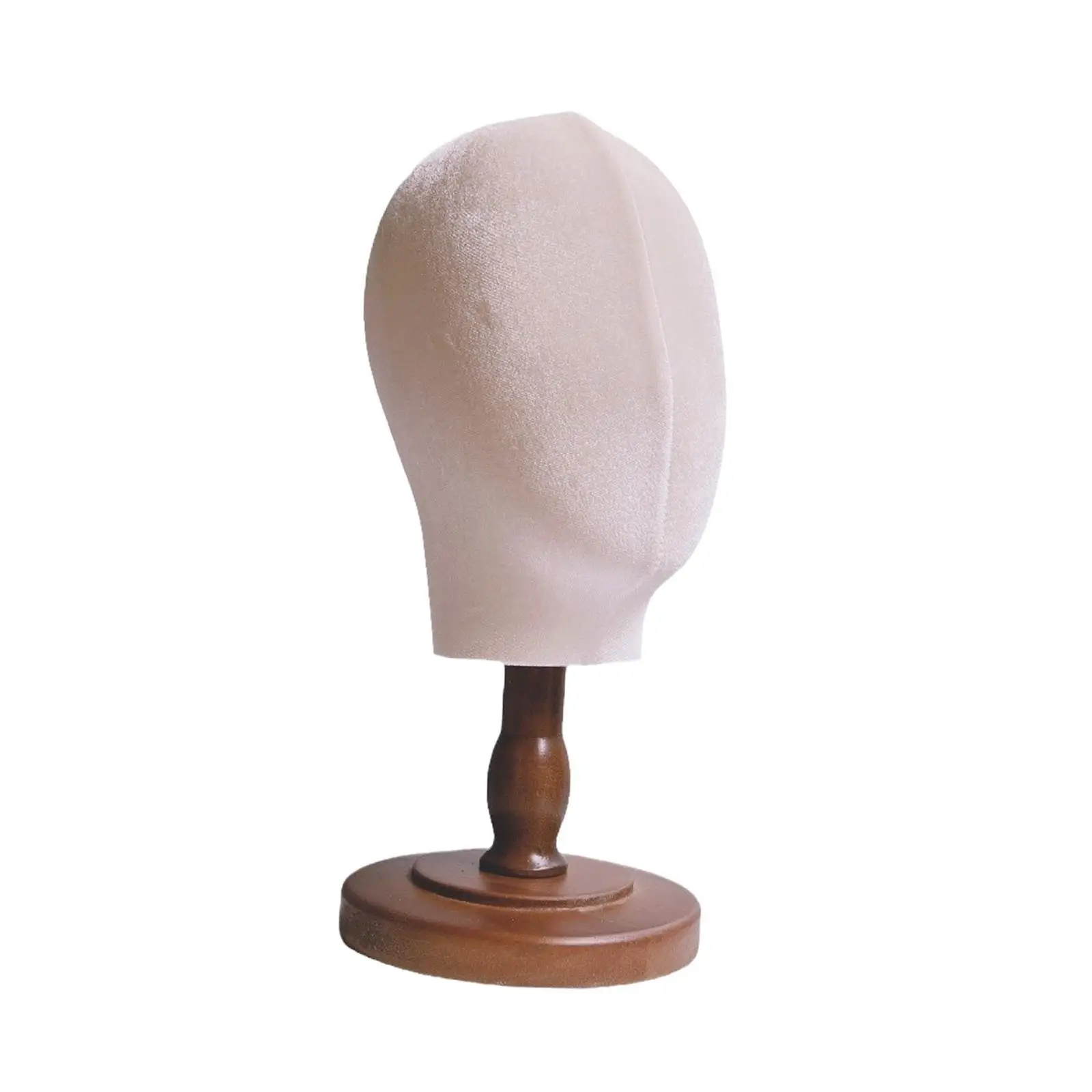 Modelo de cabeza de maniquí para peluca, estante de sombrero multiusos con soporte de madera, soporte de exhibición de sombrero para diadema, gorra, sombreros, peluca