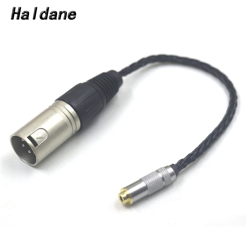 Haldane BlackJelly Taiwan 7N Litz OCC 4pin XLR Balanced Male to 2.5mm TRRS Balanced Female Audio Adapter Cable XLR M to 2.5mm F