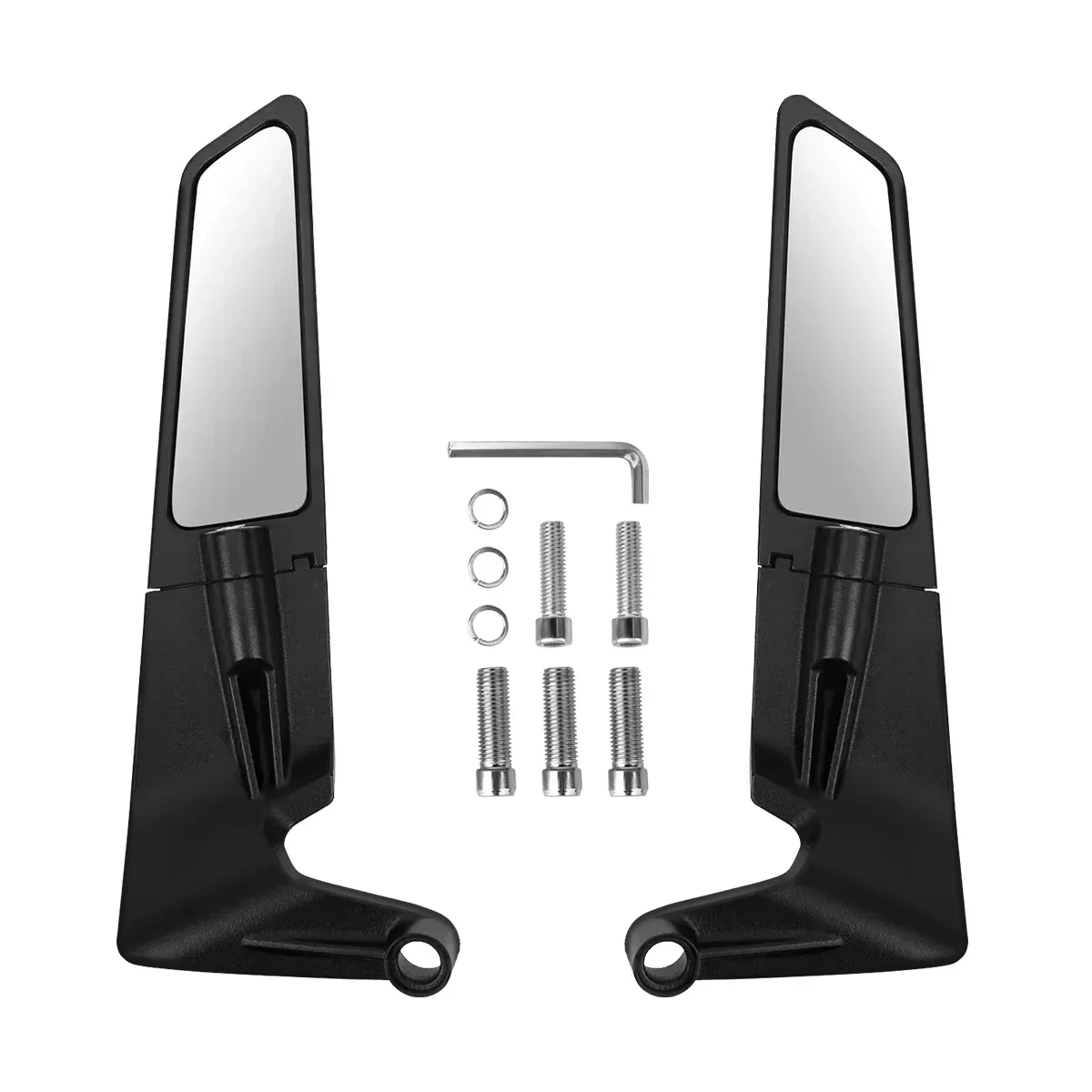 Adequado para kawasaki motocicleta modificado carro esportivo de corrida asa fixa dobrável espelho retrovisor rotativo