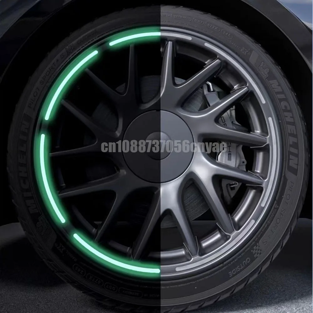 Noctilucent Hub Caps for Tesla Model 3 Highland 18-Inch Performance Replacement Wheel Hub Protection Full Rim Cover Accessories