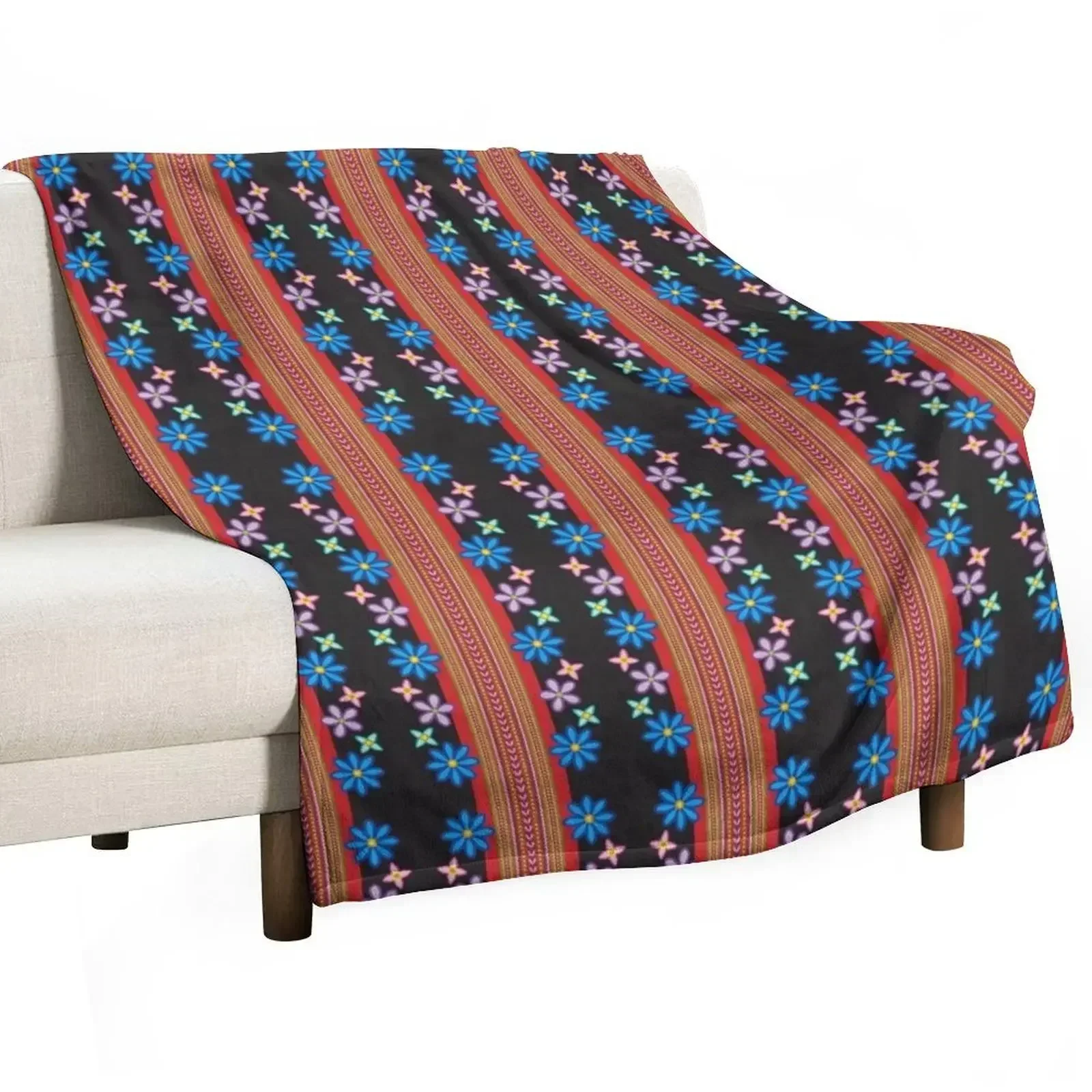 

Floral Metis Sash Throw Blanket Plaid on the sofa blankets and throws Soft Plush Plaid Stuffeds Blankets