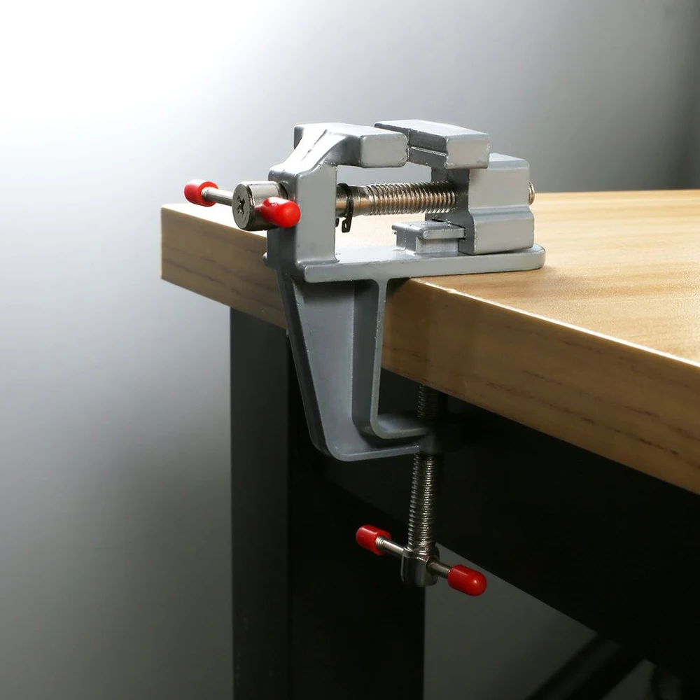 Tischschraubzange aus Aluminiumlegierung, 30 mm, Tisch- und Werkbankklemmschraubzange für DIY-Handwerk, Formenfixierung und Reparatur – Detail 7