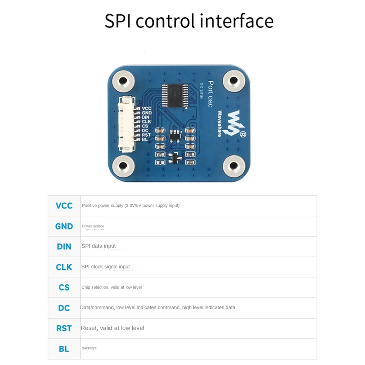 Waveshare 1.83 Inches LCD Expansion Board IPS Color Round Corner Display 240x280 SPI Interface 65k Color Screen Expansion Board