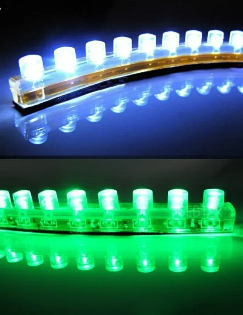 1Pcs 24CM Waterproof  Flexible LED Strip Soft PVC DRL  Angel eyes Motorcycle Led Belt Light License Plate Light Luces Great Wall