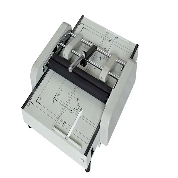 ZY-1A Electric Desktop A3 A4 size semi-auto booklet making machine manual binding and folding machine