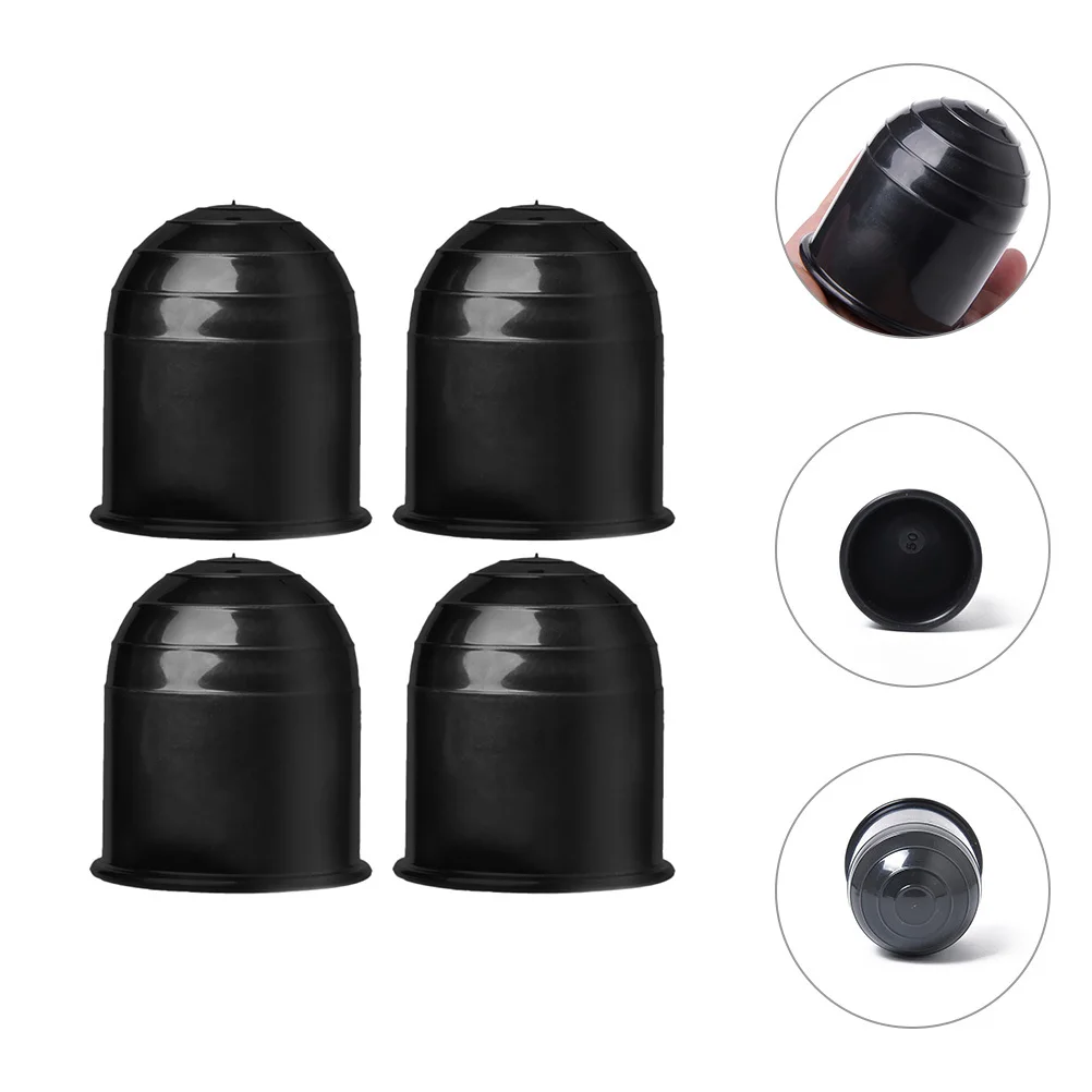 

4pcs Hitch Ball Cover Plastic Towing Ball Protector For Rv Trailer Truck Durable Protection Trailer Accessories