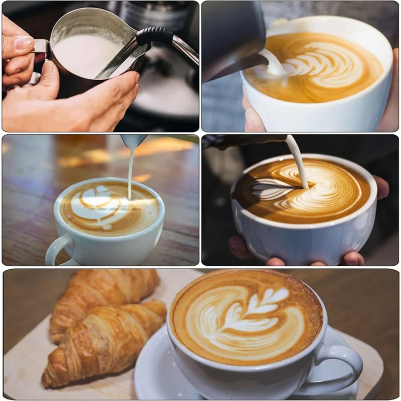 

A88Z кувшин для вспенивания молока Latte Art, кувшин из нержавеющей стали на пару 600 мл (20 унций) для кофе, капучино