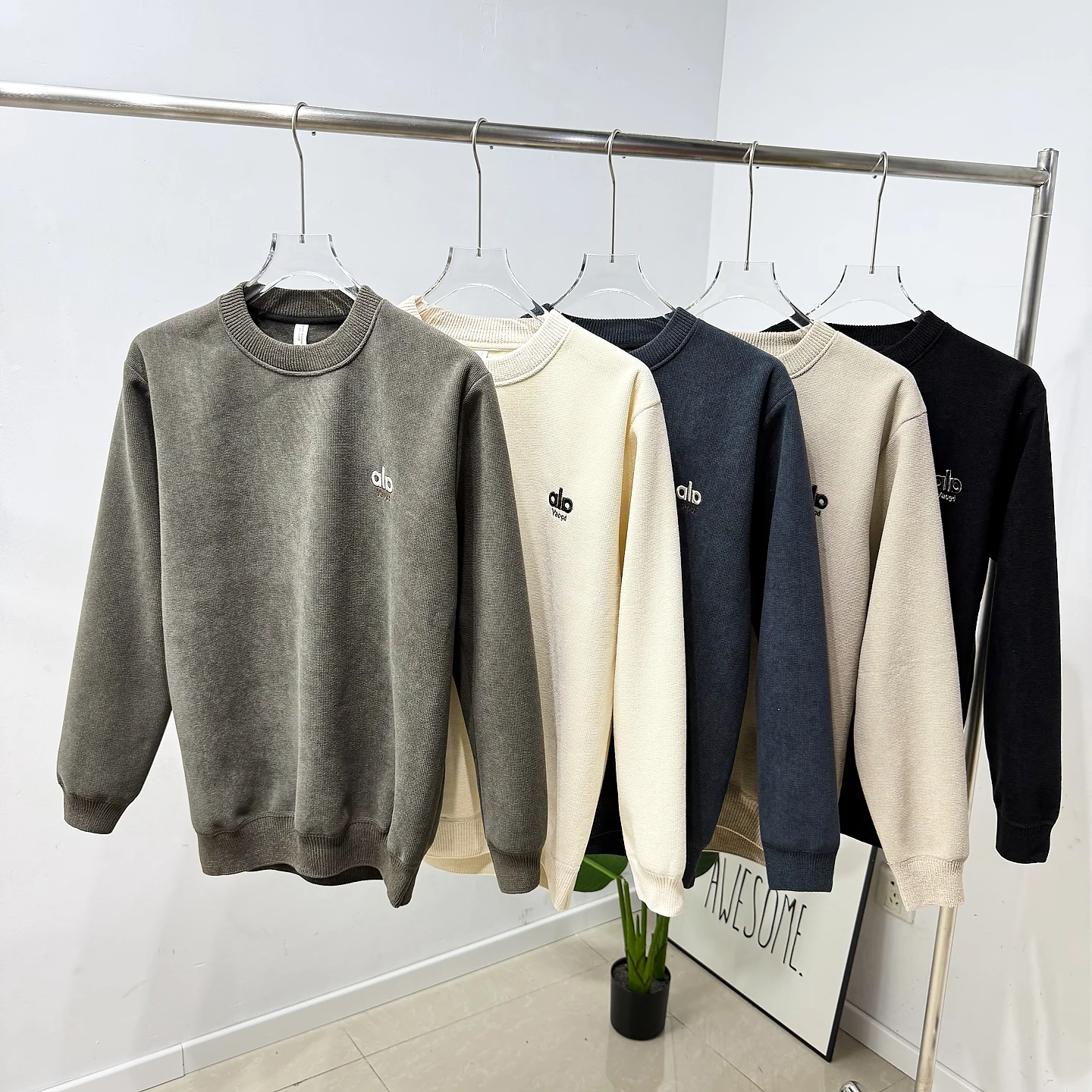 

Утепленный двусторонний флисовый вязаный свитер для мужчин и молодежи из полиэфирного волокна с длинными рукавами и круглым вырезом, зимняя повседневная одежда