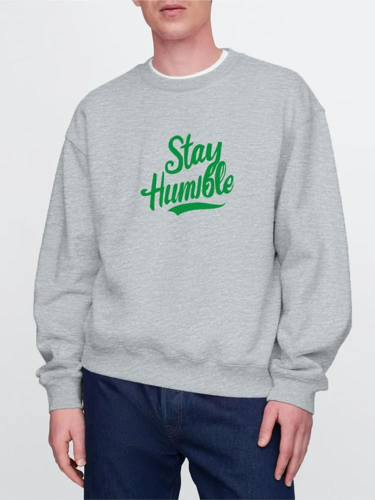 

Men's Vintage Print Hoodless Sweatshirt Cotton Blend Crewneck Pullover Street Comfortable Unisex Loose Hoodies 2025 Autumn New