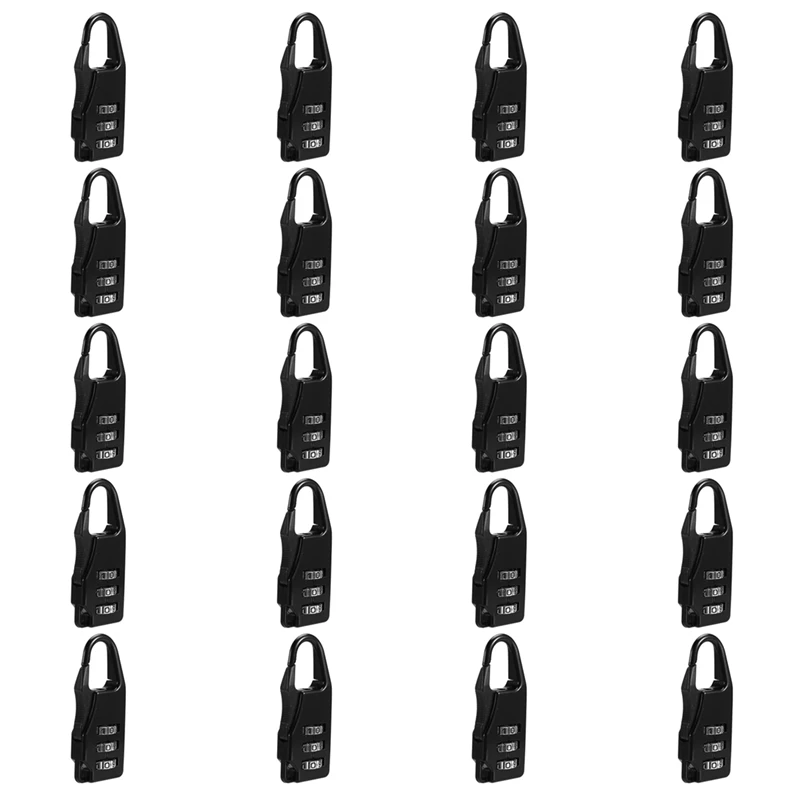 20PCS Alloy Safe Combination Code Number Lock Padlock For Bag Suitcase Luggage Zipper Backpack Handbag Anti-Theft Lock
