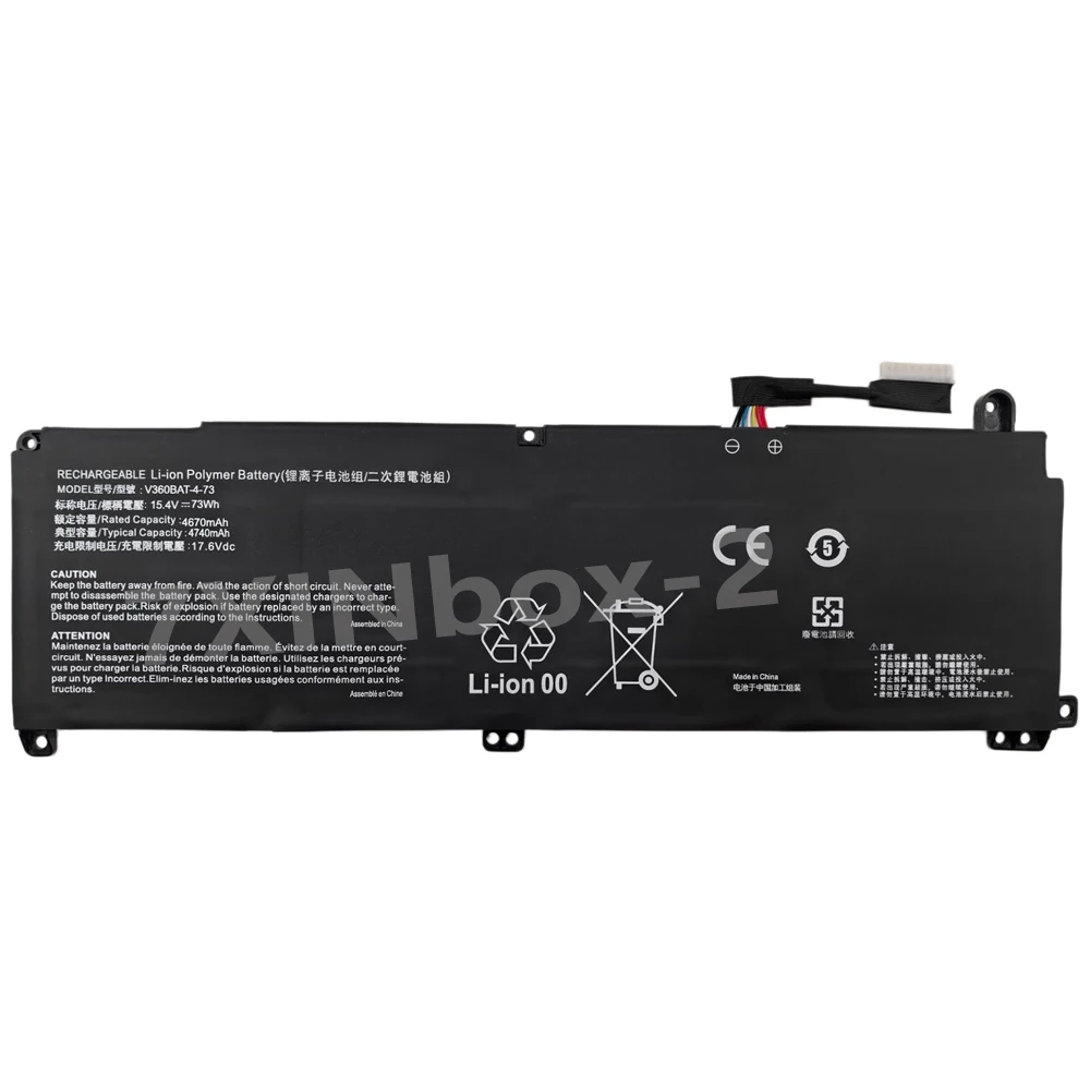 V360BAT-4-73 15.4V 73Wh 4740mAh Laptop Battery For Hasee G6X 9KG For Colorful MEOW R16 For Terrans Force X411A Brand new