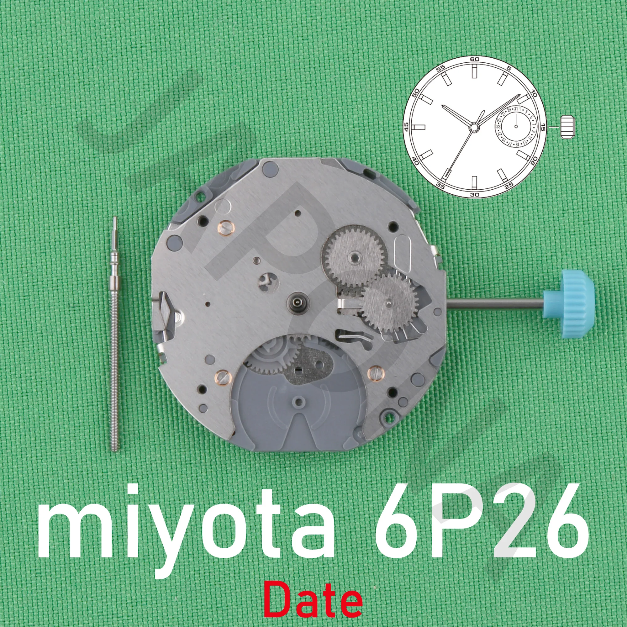

6P26 движение miyota 6P26 движение японская Дата движения