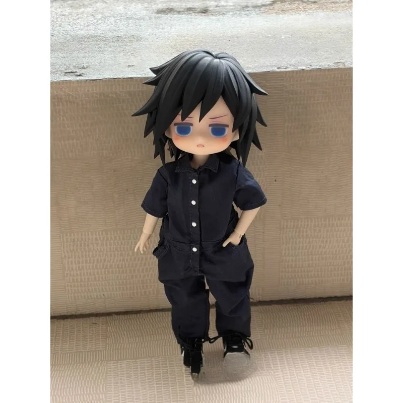 【Nur Kleidung】Modischer, lockerer, lässiger, kurzärmeliger Overall im Maßstab 1:12 für 6-Zoll-BJD-Actionfiguren-Körpermodelle – Detail 1