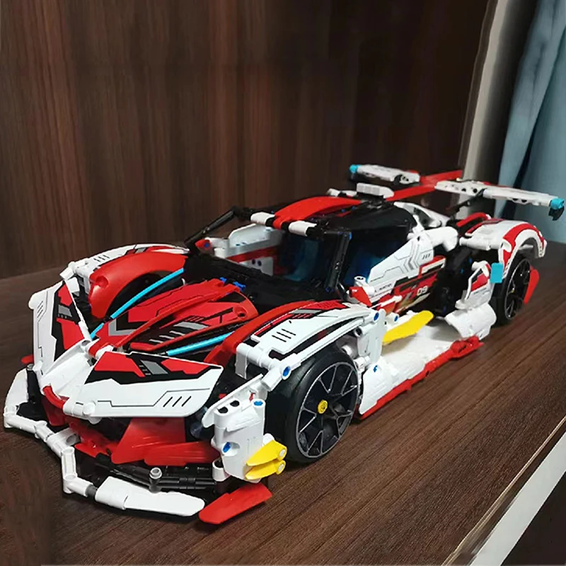 IM.MASTER 9809-2 MOC 1:10 Technical RC Drift Sports Car Building Blocks Bricks Puzzle Toy Christmas Birthday Gifts For Kids