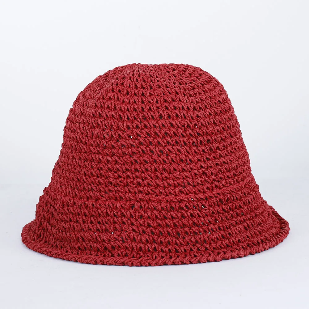 Womens Straw Sun Hat Woven Bucket Hat Fishing Hat Beach Hat Foldable Cap  Solid Color Straw Beach Hat Summer - AliExpress 200000297