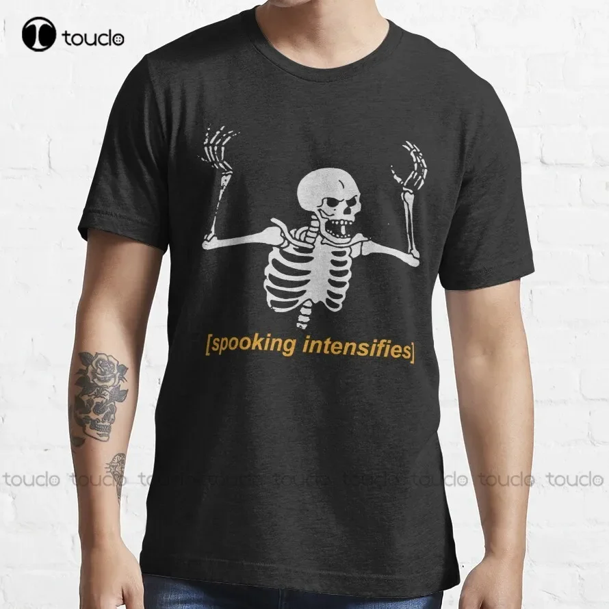 Spooking Intensifies Spooky Scary Skeleton Meme T-Shirt Womens Graphic Tshirts Custom Aldult Teen Unisex Xs-5Xl Fashion Funny