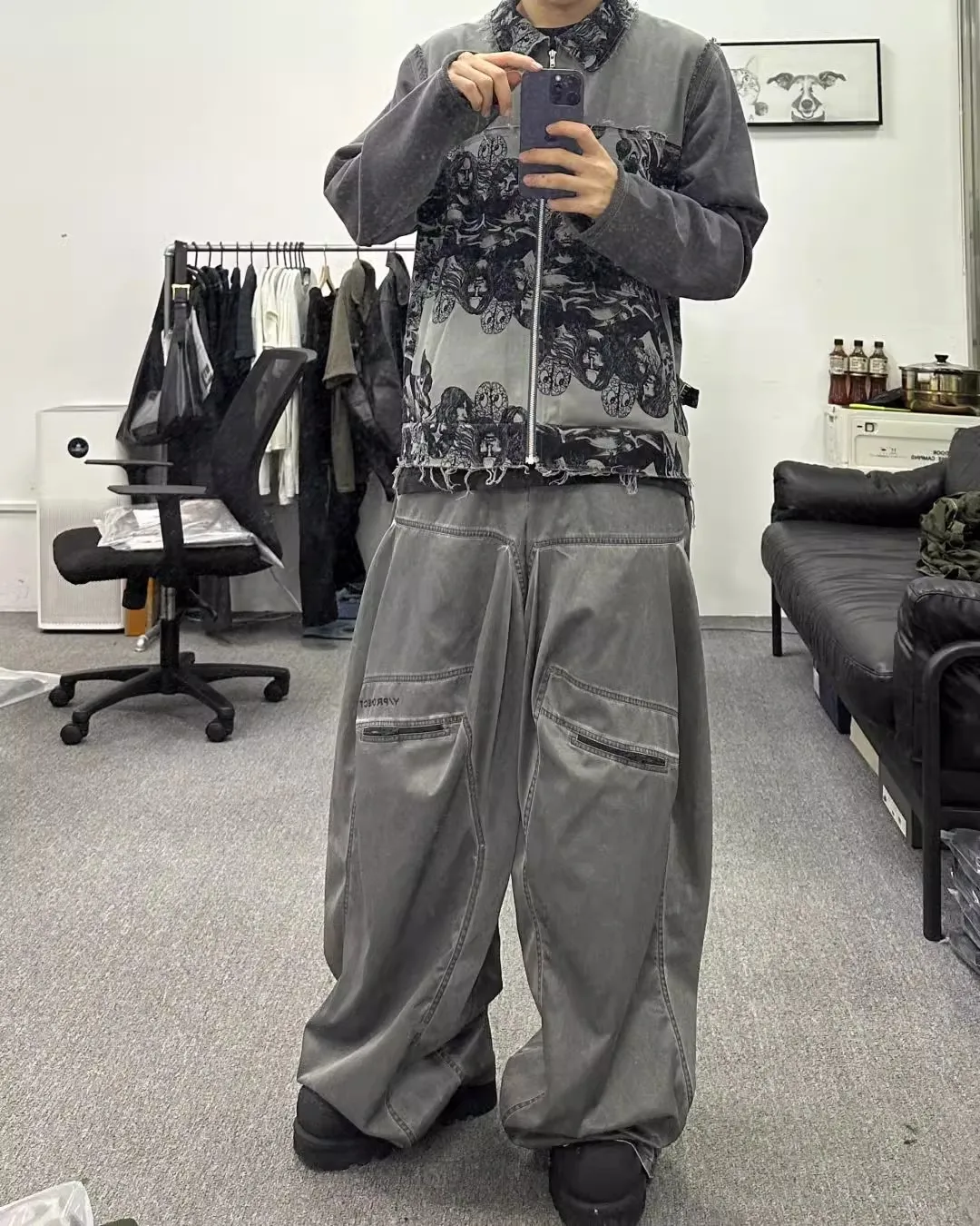 Veste à Franges en Patchwork, Sous Couverture mais Magnifique, Imprimé Dieu, WY1120, 2025