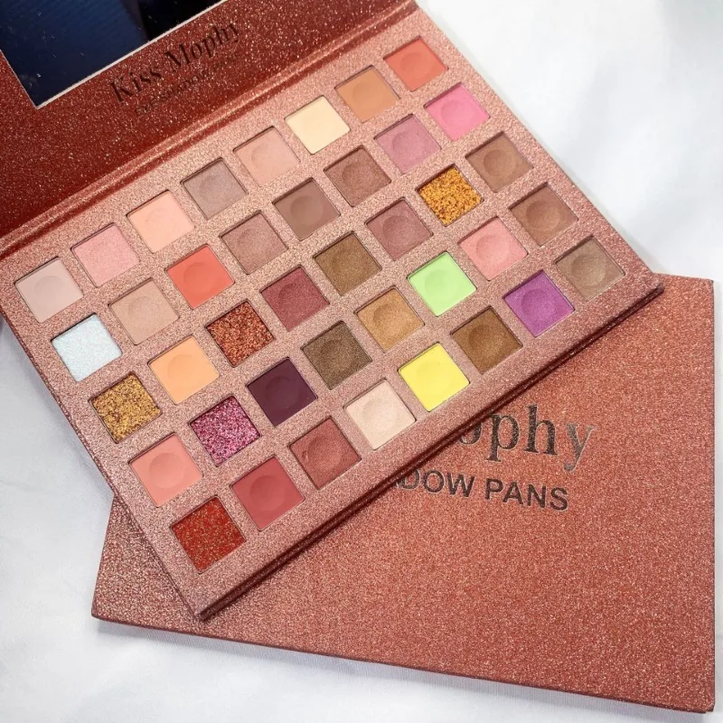 A palette of 40 eye makeup, a matte shimmer glitter metallic eyeshadow palette with a mirror makes a nice birthday gift