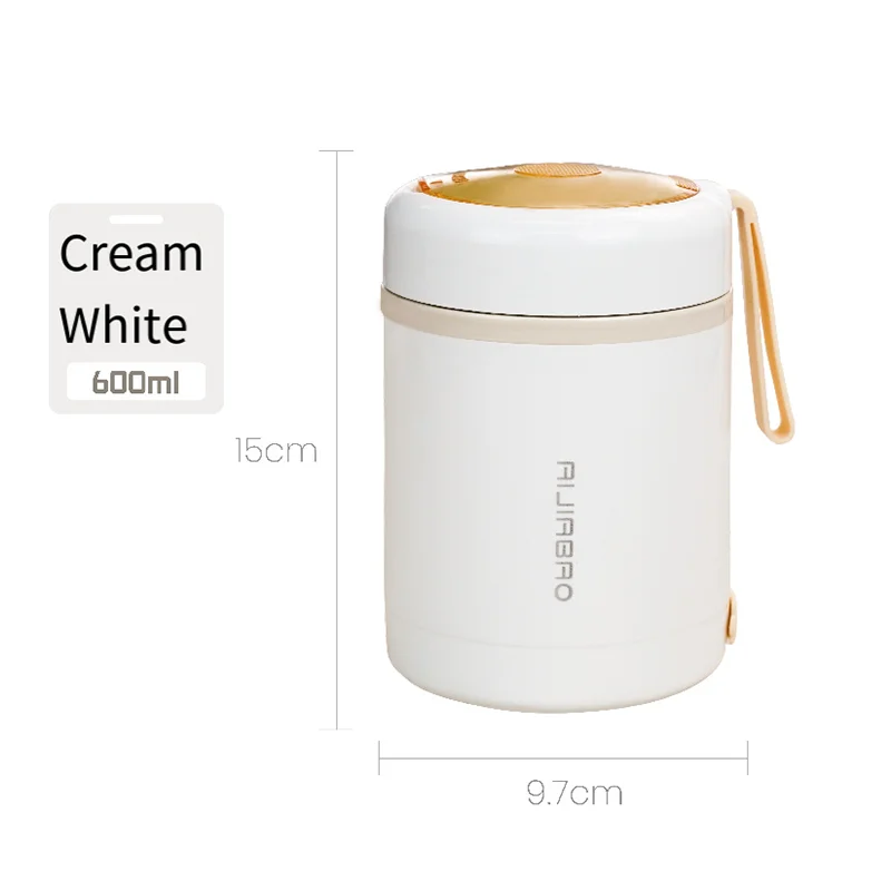 صندوق غداء ساخن، كوب إفطار بدرجة حرارة ثابتة، كوب حساء معزول بمنفذ USB للسيارة، كوب عصيدة، كوب ماء محمول #6