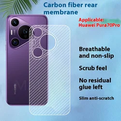 10Pcs/lot 3D Back Carbon Fiber Film for Huawei Pura 70 Pro Plus Full Cover Matte Screen Protector for Huawei Pura70 Ultra 70Pro