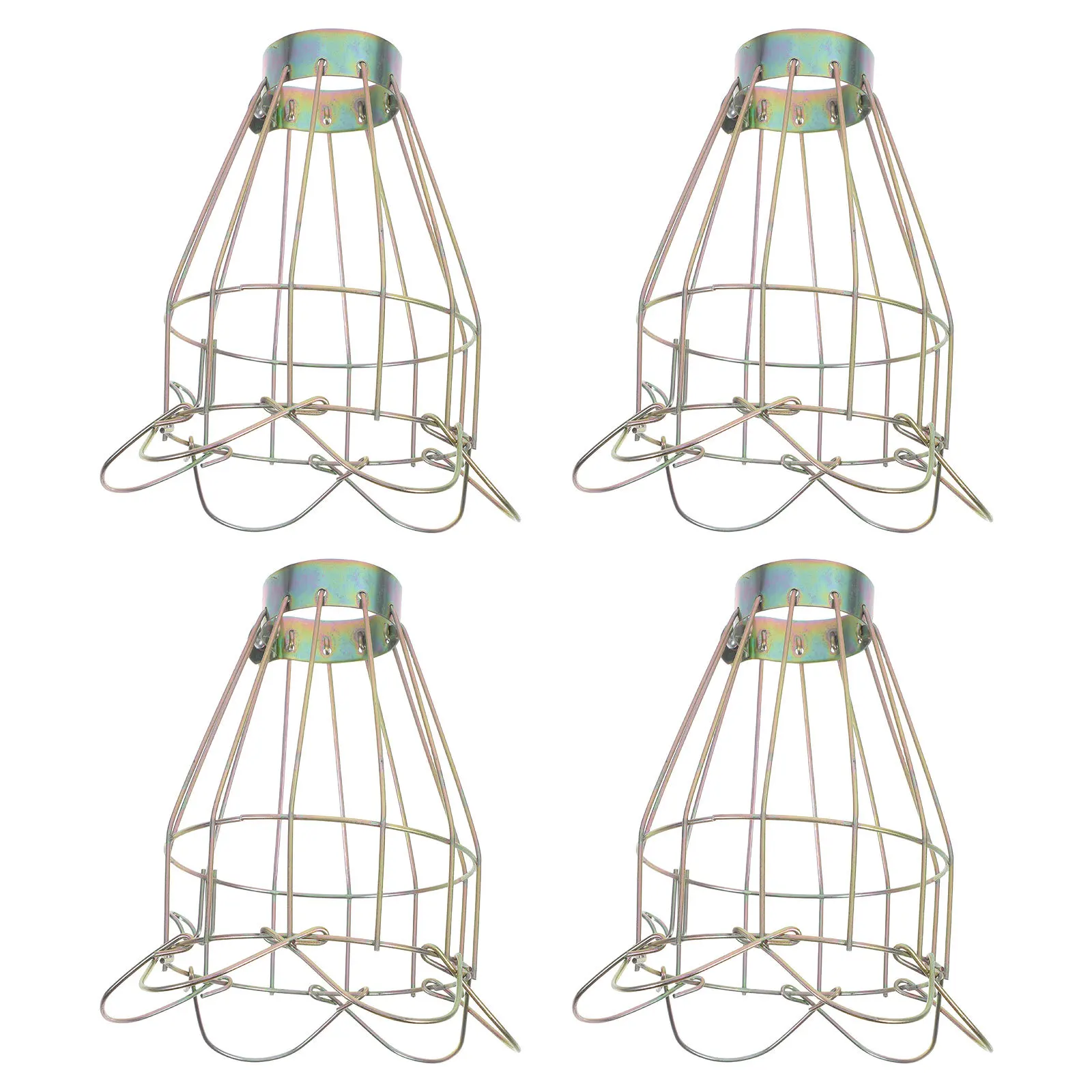

4Pcs Vintage Copper Metal Lamp Bulb Guard Bulb Shape Durable Protective Cage for Living Room Restaurant Bar