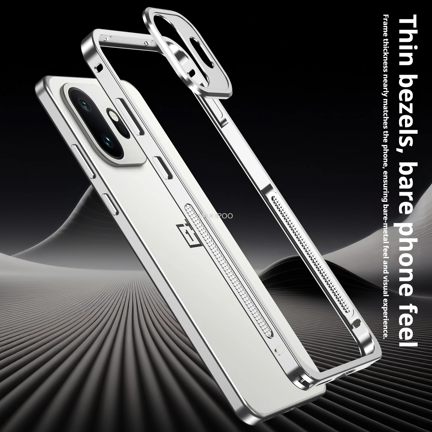 Ultradünnes Aluminiumrahmen-Metall-Bumper-Case für OnePlus 15T 15R 15 13R 13 13T 13S ACE 6 6T Nord5 mit Linsenschutz aus Metall. – Detail 9