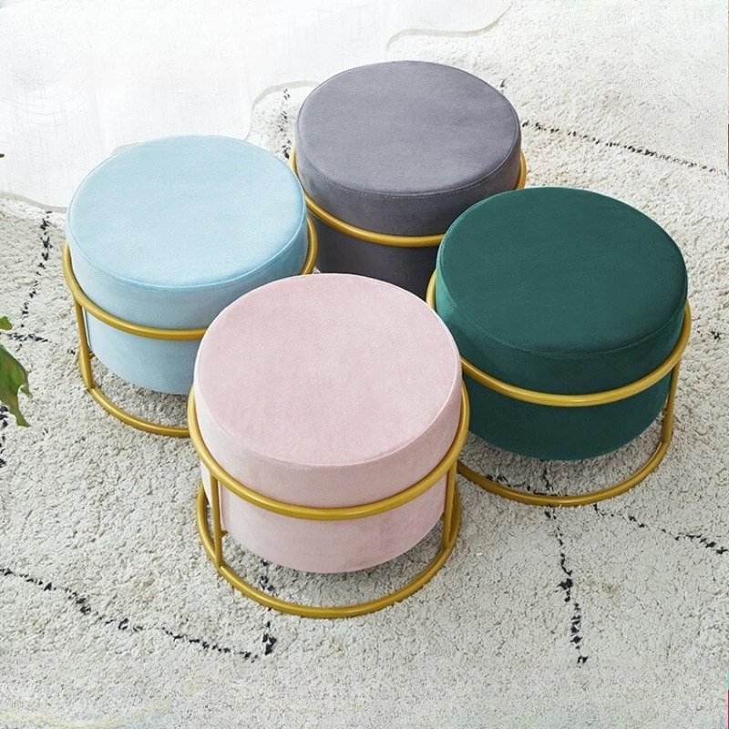 

round Footrest home adjust makeup height living room Low chair vanity nordic toilet stool entryway house Interior furniture