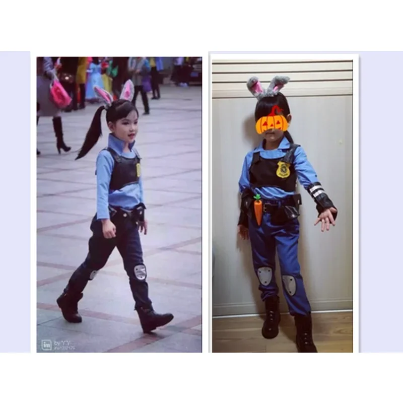 Zootopia antropomorficzny królik Judy Nick Fox cosplay dziecięca damska odzież codzienna rekwizyty postaci 1-częściowe