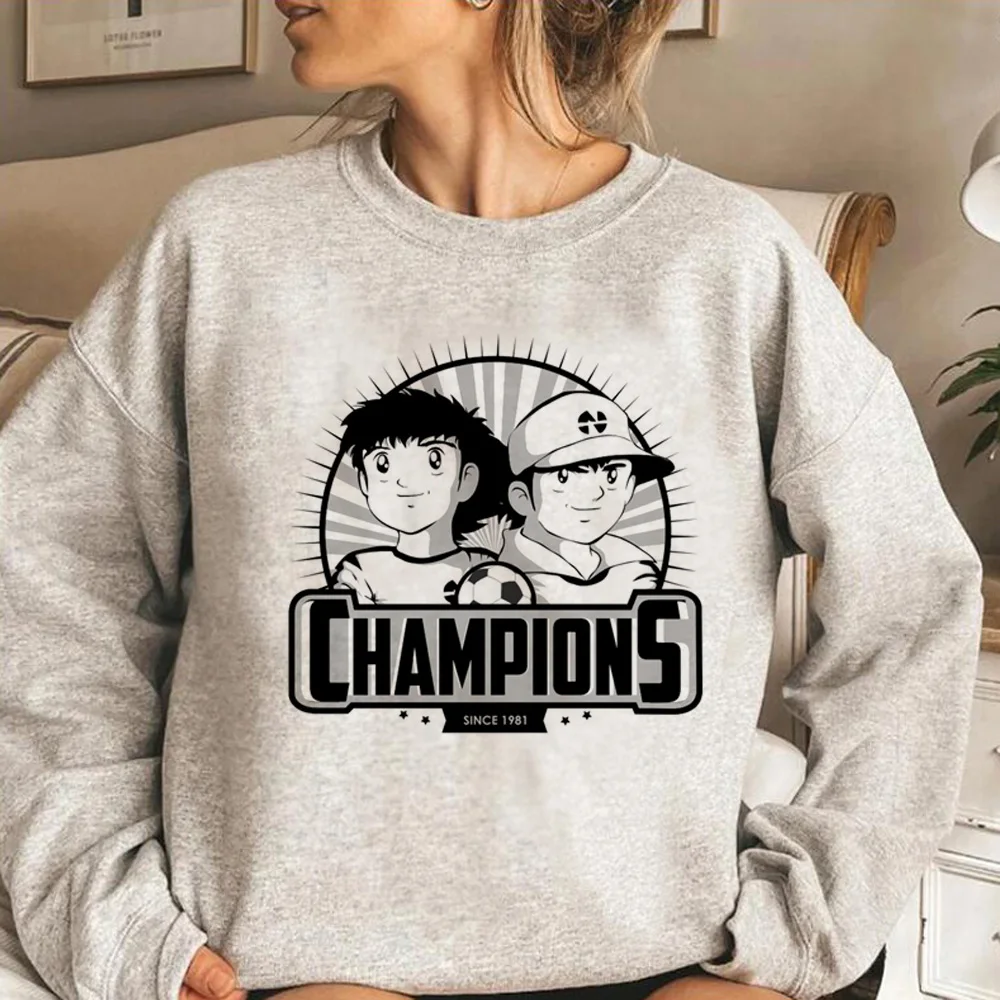 Captain Tsubasa hoodies women funny anime aesthetic anime Hood female Kawaii sweater