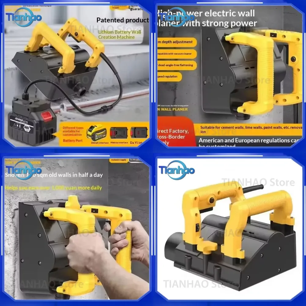 Wall Planer for Automatic Grinding Machine Dust Free Putty Scraper Powder Spraying Wall Plastering Machine High Power Wall