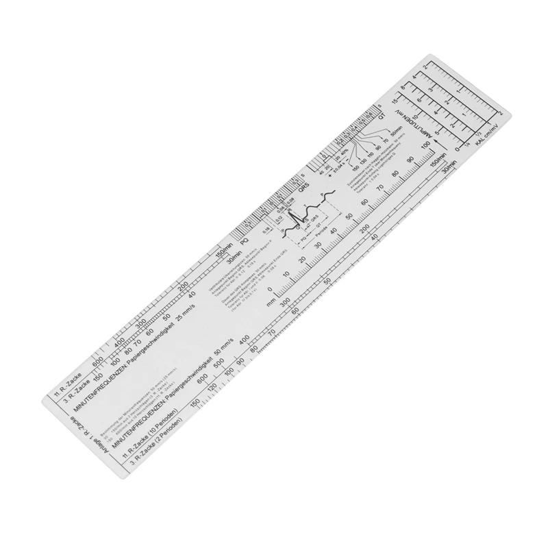 Essential EKG Ruler Pocketcard In English