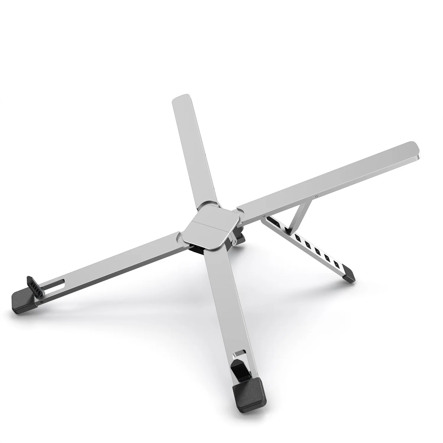 Collapsible Triangular Support Laptop Riser Zinc-Alloy 6-Level Height Adjustment Lighter Than Smartphone for Daily Laptop ablet