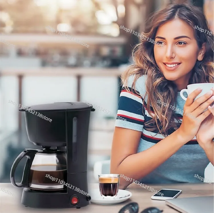 American Semi-automatic Commercial Coffee Machine Household Automatic Mini Small Convenient Hand-cranked Drip Coffee Machine