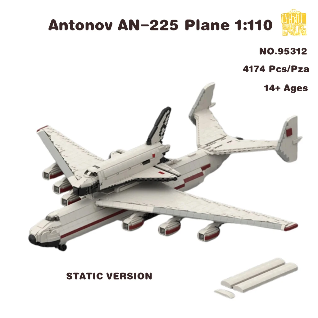 

Модель MOC-95312 An Plane 1:110 с PDF-рисунком, строительные блоки, кирпичи, подарок на день рождения и Рождество, детские игрушки «сделай сам»