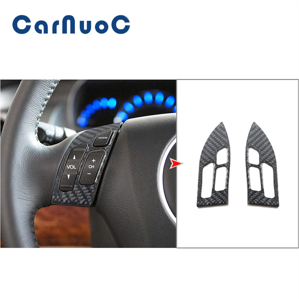 

Carbon Fiber Stickers Car Steering Wheel Panel Decorative Cover Trim For Honda Odyssey 2005 2006 2007 2008 2009 2010 Accessories